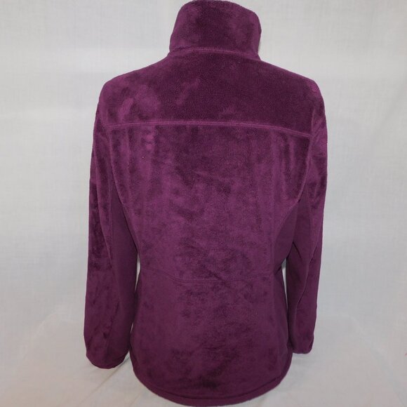 LL Bean Womens M Purple Plum Full Zip Fleece Plush Jacket Sweater - Picture 9 of 12